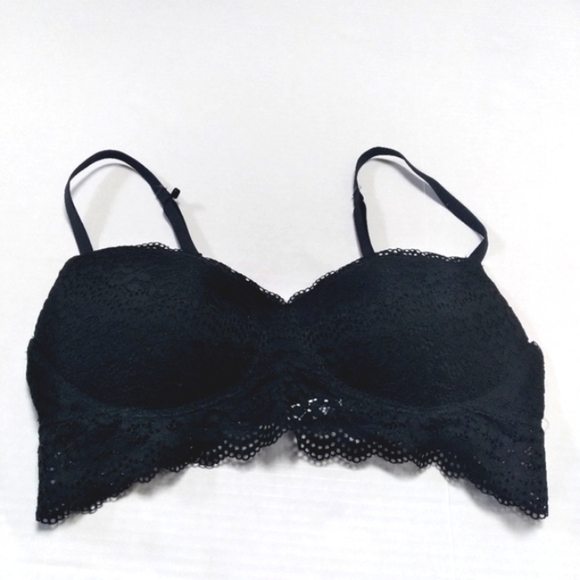 Xhilaration Other - Xhilaration Black Lace Longline Bra Size 34C
